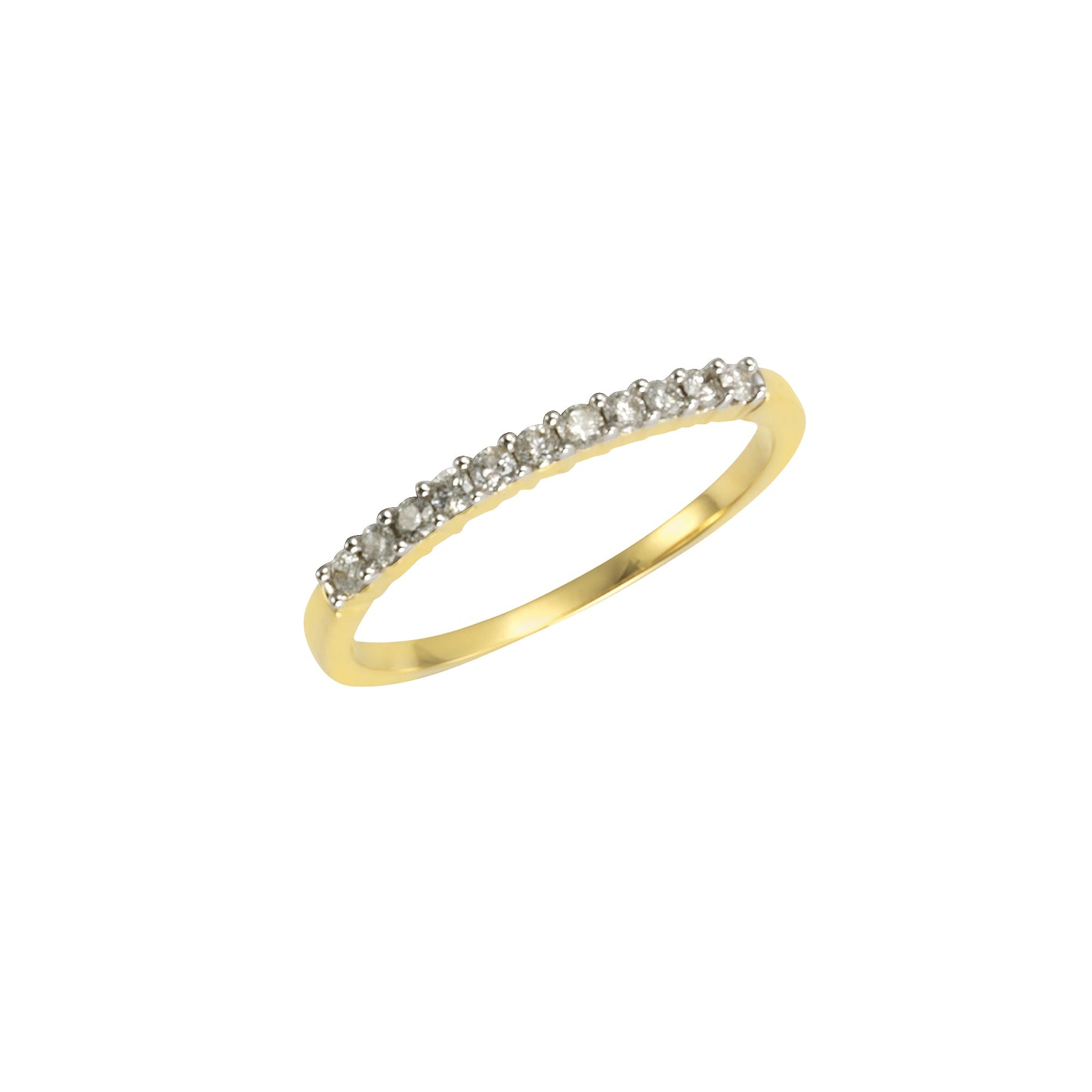 Ring 585/- Gold rhodiniert (teil) Brillant 0,25ct.