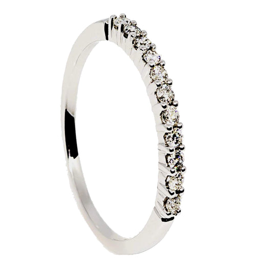 Ring 585/- Gold rhodiniert (teil) Brillant 0,25ct.