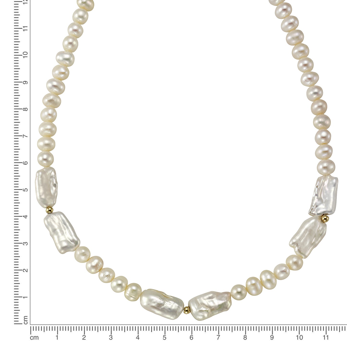 Halskette Süßwasserzuchtperlen 585/- Gold vergoldet 45cm