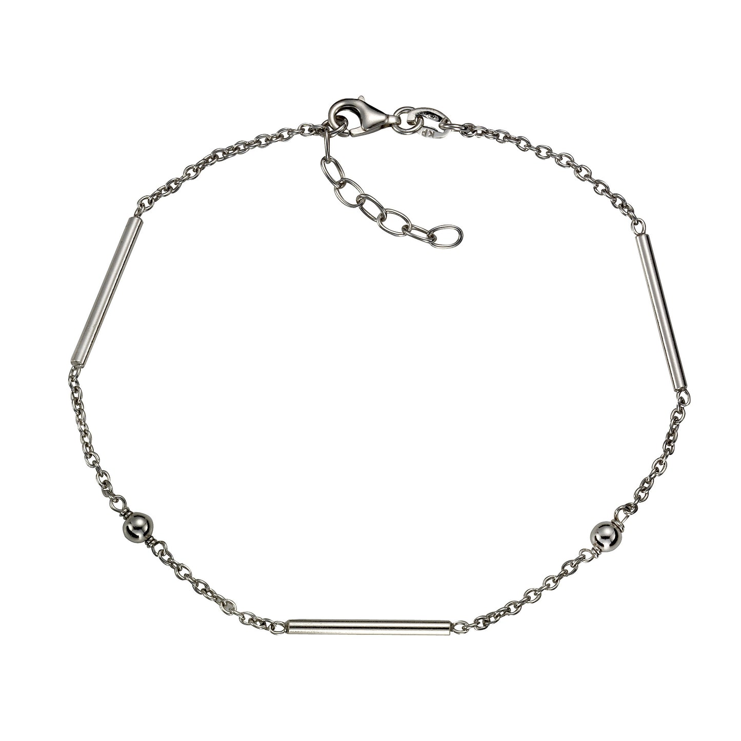 Fußkette keine / nicht relevant 925/- Sterling Silber rhodiniert 23cm ohne