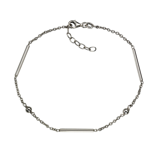 Fußkette keine / nicht relevant 925/- Sterling Silber rhodiniert 23cm ohne