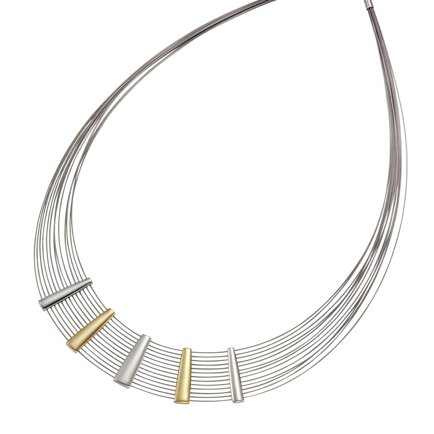 Collier 925/- Sterling Silber, Stahl rhodiniert 48,0cm
