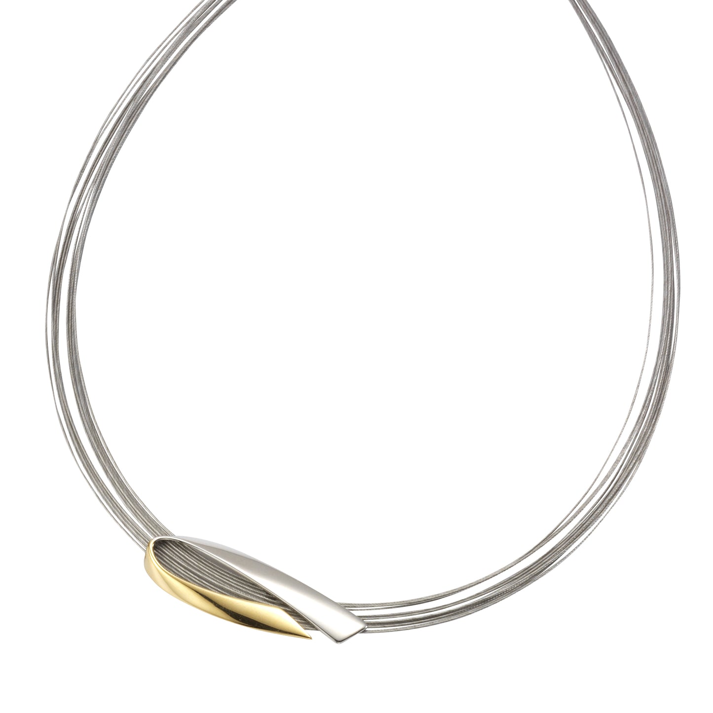 Collier 925/- Sterling Silber, Stahl rhodiniert 49,0cm