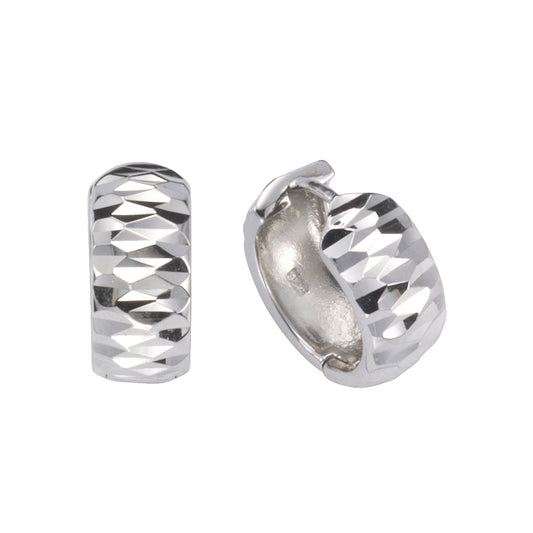 Klappcreolen 925/- Sterling Silber rhodiniert 1,5cm