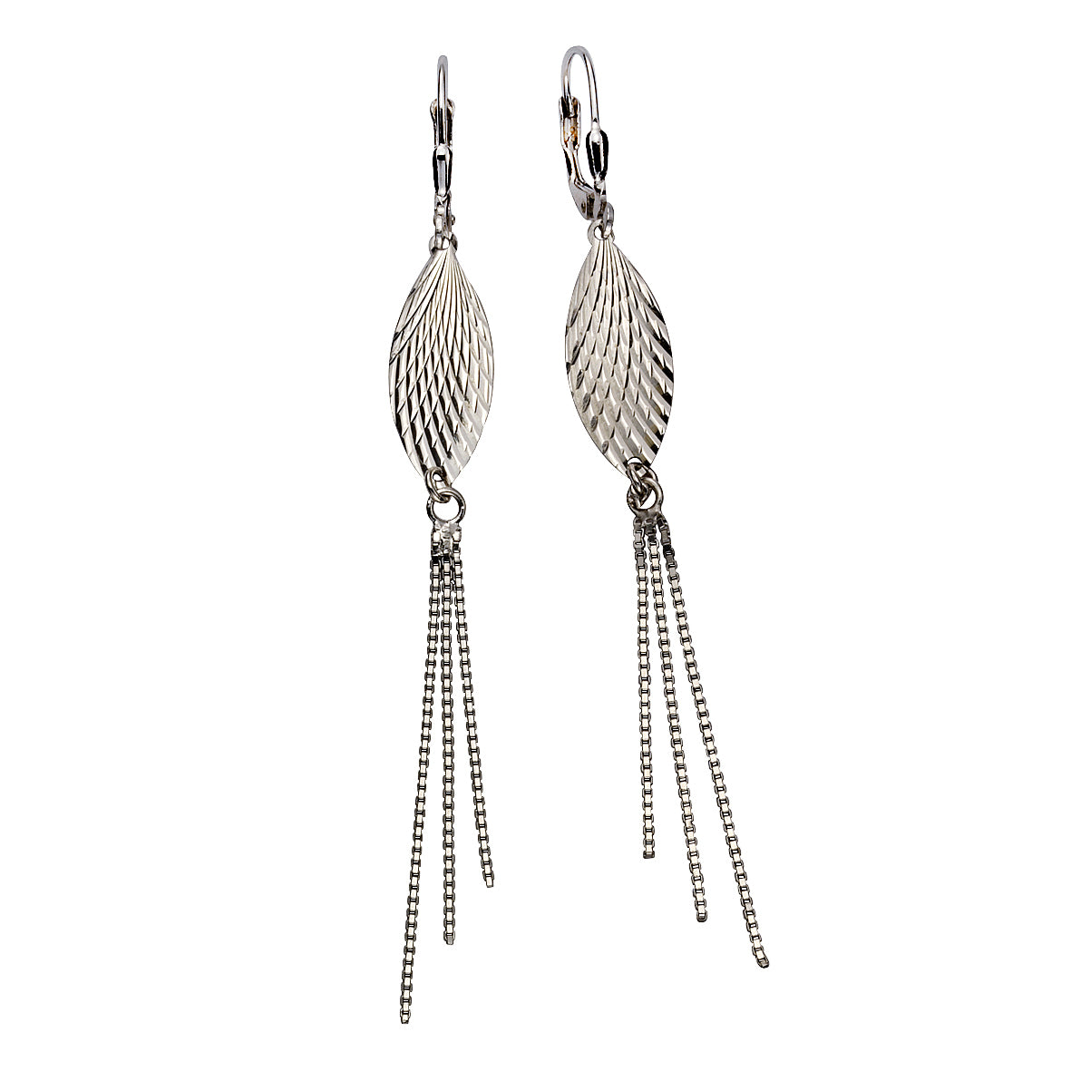 Ohrhänger 925/- Sterling Silber rhodiniert 8,2cm