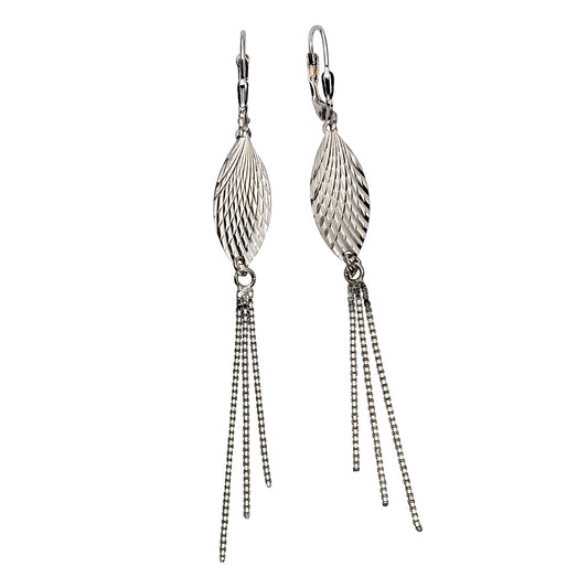 Ohrhänger 925/- Sterling Silber rhodiniert 8,2cm