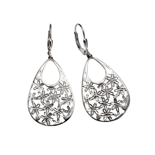 Ohrhänger 925/- Sterling Silber rhodiniert 4,8cm