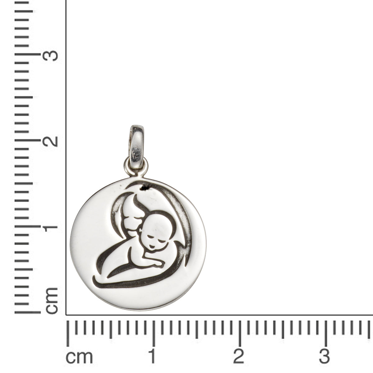 Anhänger 925/- Sterling Silber oxidiert 2,2cm