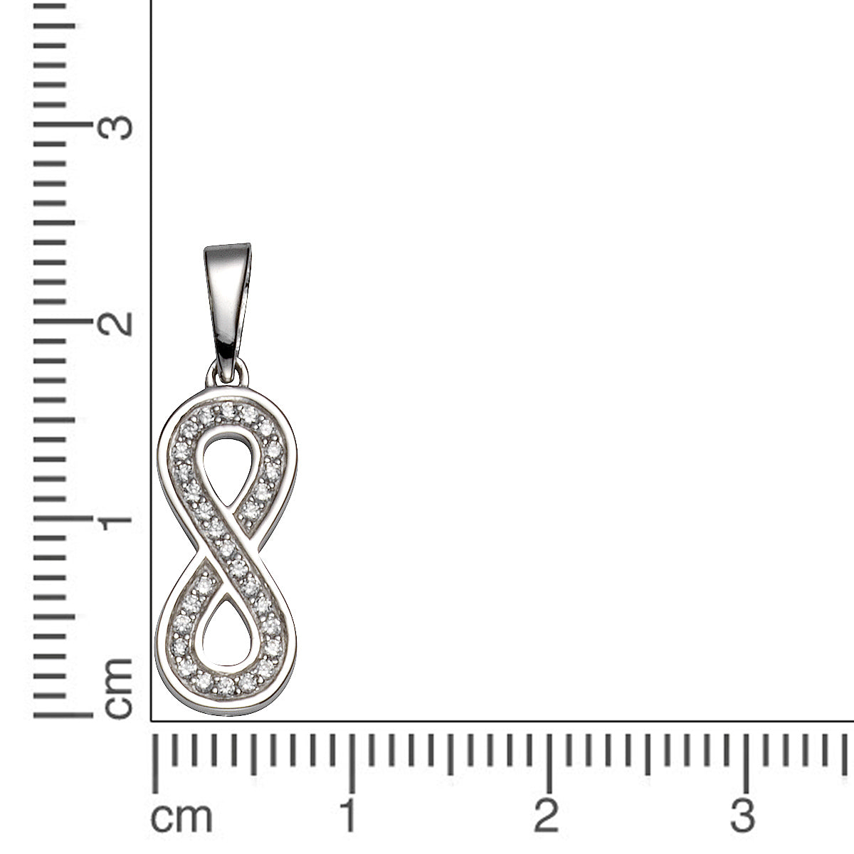 Anhänger 925/- Sterling Silber rhodiniert 2,4cm