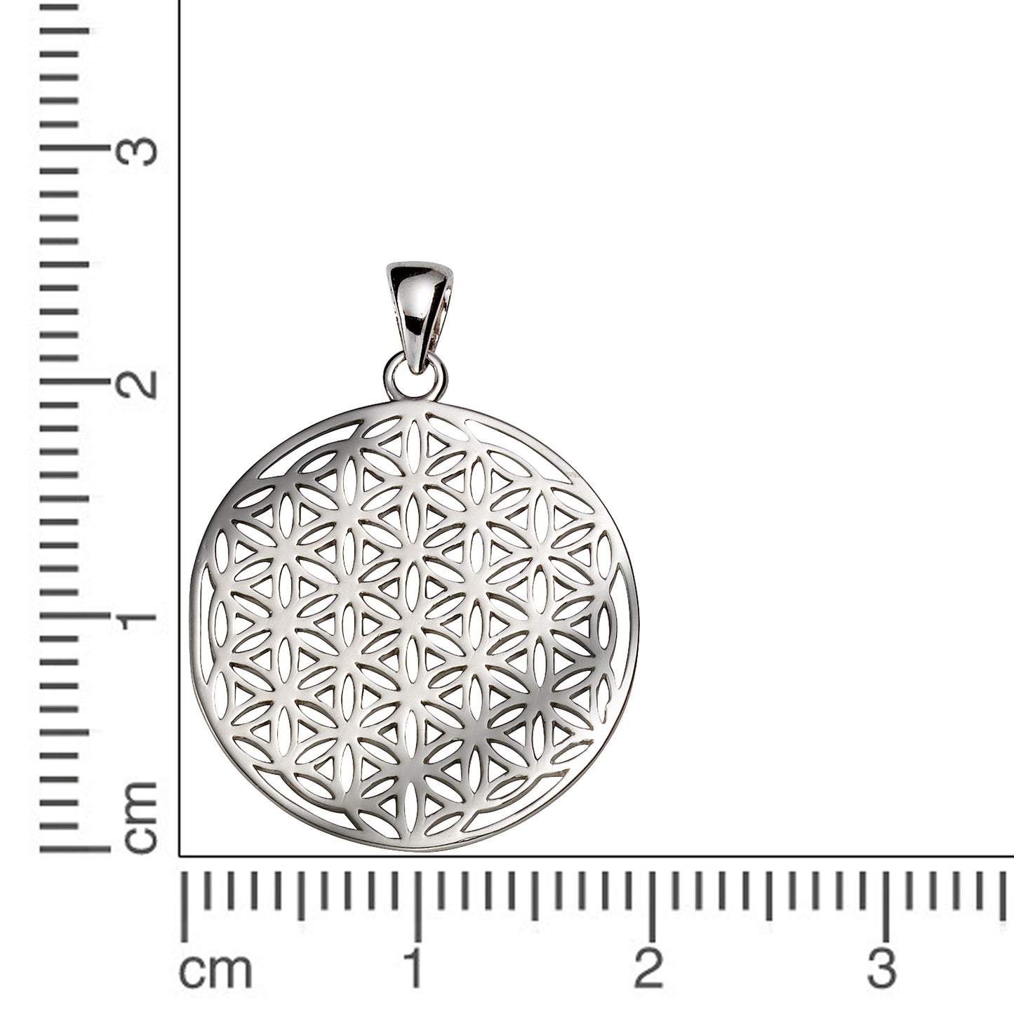Anhänger 925/- Sterling Silber rhodiniert 3,8cm