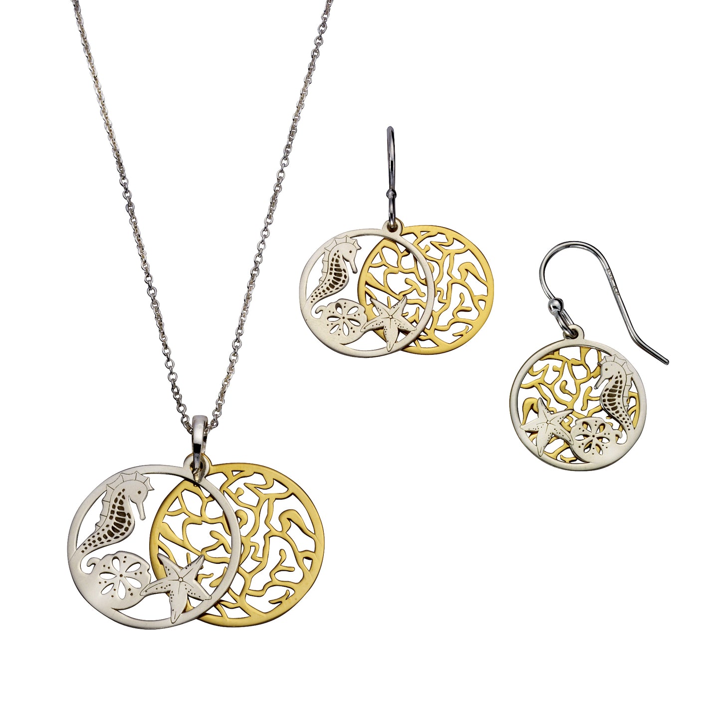 Ohrringe 925/- Sterling Silber vergoldet (teil) 2,8cm