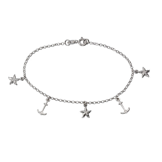 Armband 925/- Sterling Silber rhodiniert 19cm