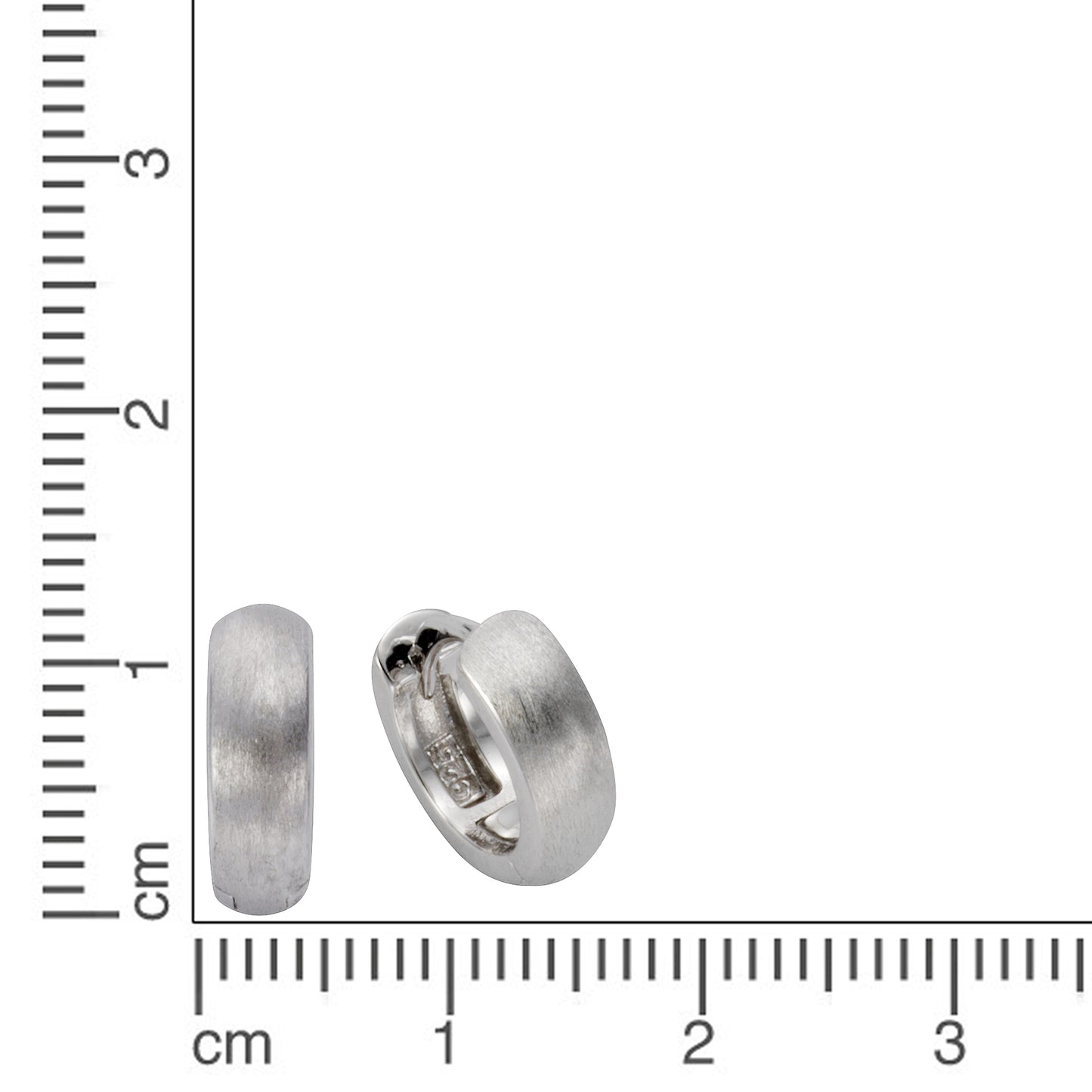 Klappcreolen 925/- Sterling Silber rhodiniert 1,3cm