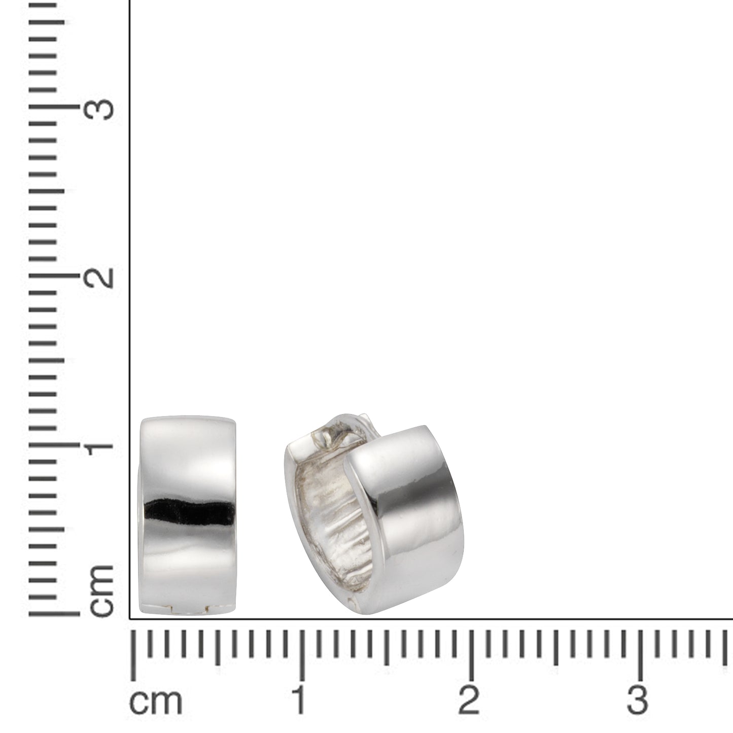Klappcreolen 925/- Sterling Silber rhodiniert 1,2cm