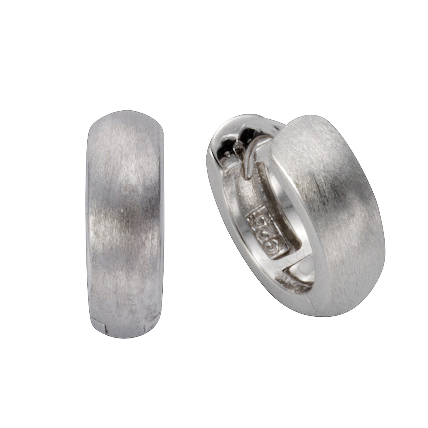 Klappcreolen 925/- Sterling Silber rhodiniert 1,3cm