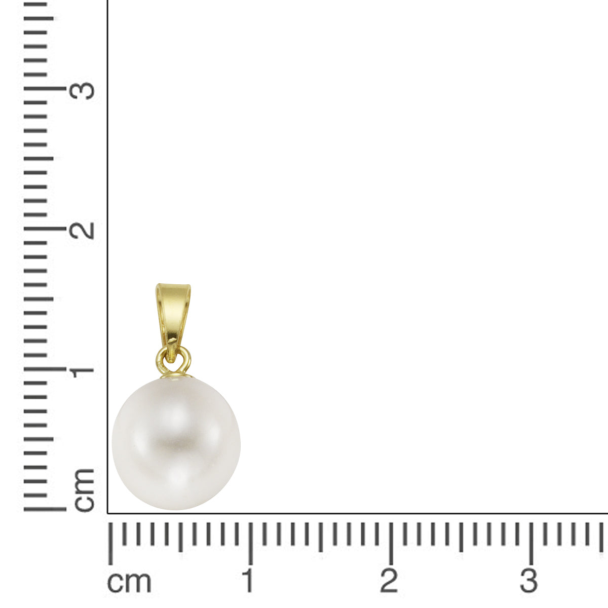 Anhänger 925/- Sterling Silber vergoldet 1,4cm Süßwasserzuchtperle