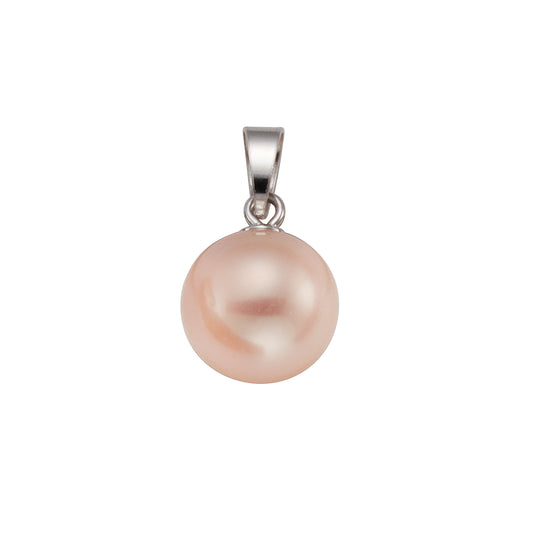 Anhänger 925/- Sterling Silber rhodiniert 1,4cm Süßwasserzuchtperle