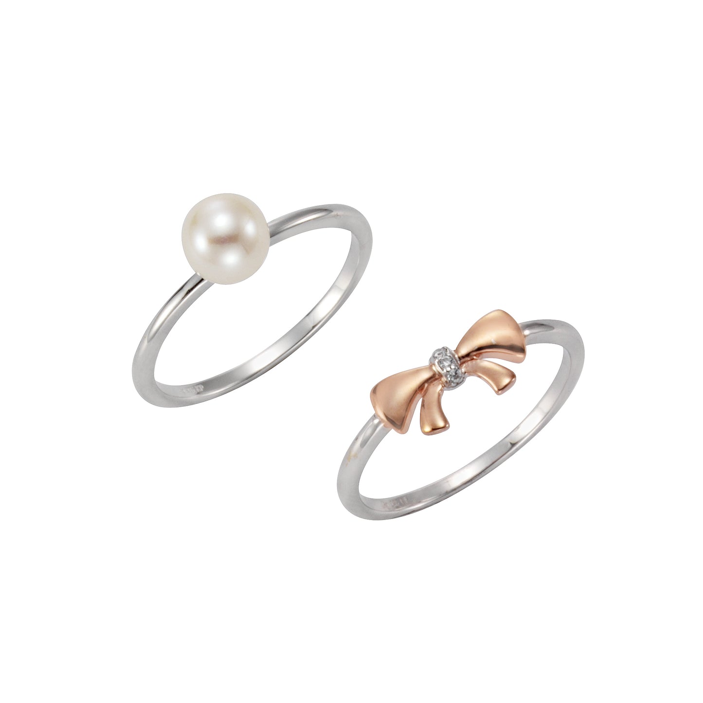 Ring 925/- Sterling Silber rotvergoldet (teil) Süßwasserzuchtperle