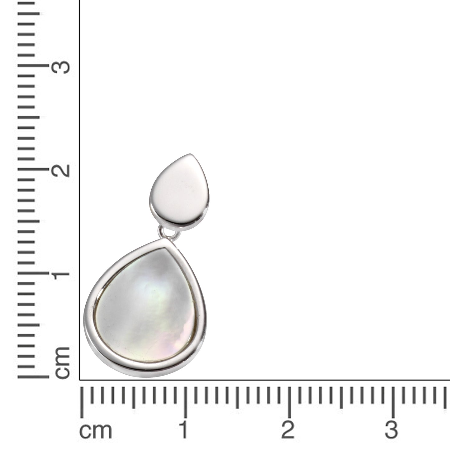 Anhänger 925/- Sterling Silber rhodiniert 2,2cm Perlmutt