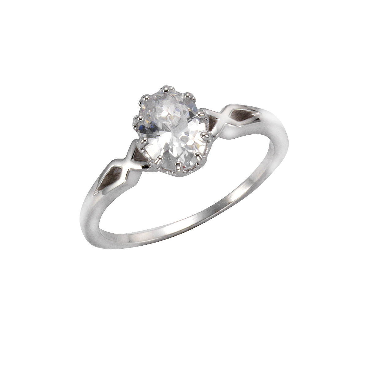 Ring 925 rhodiniert Zirkonia