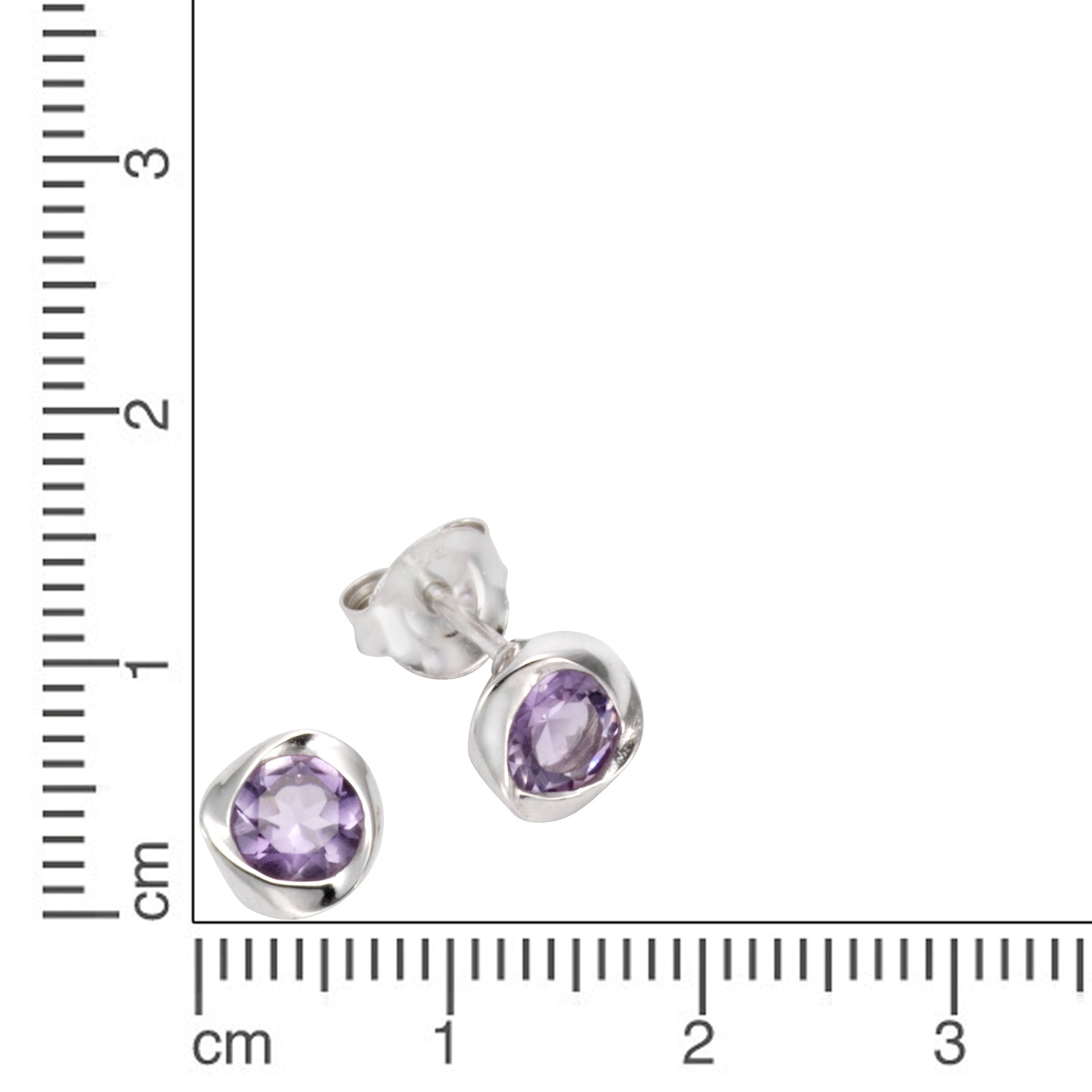 Anhänger 925/- Sterling Silber rhodiniert 2,9cm Amethyst