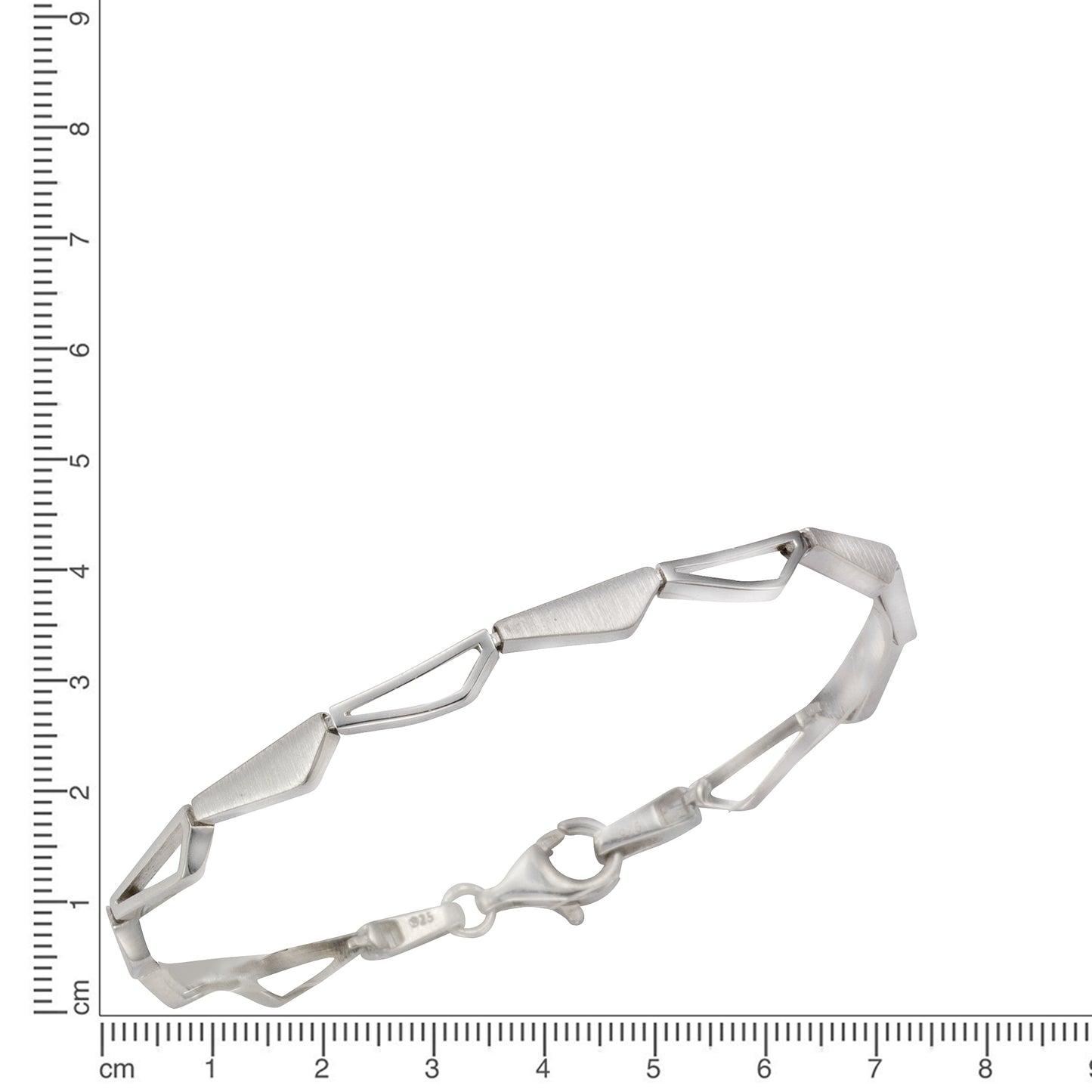 Armband 925/- Sterling Silber rhodiniert 19cm