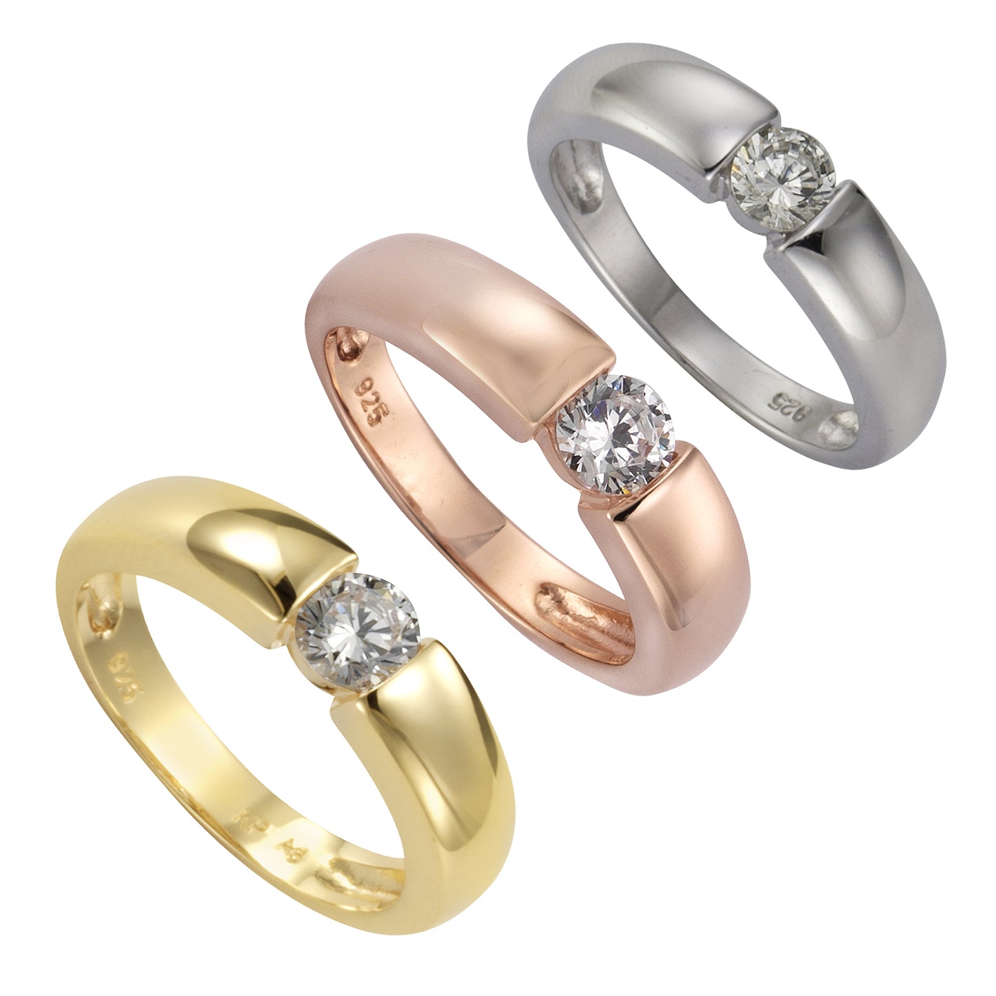 Ring 925/- Sterling Silber Zirkonia