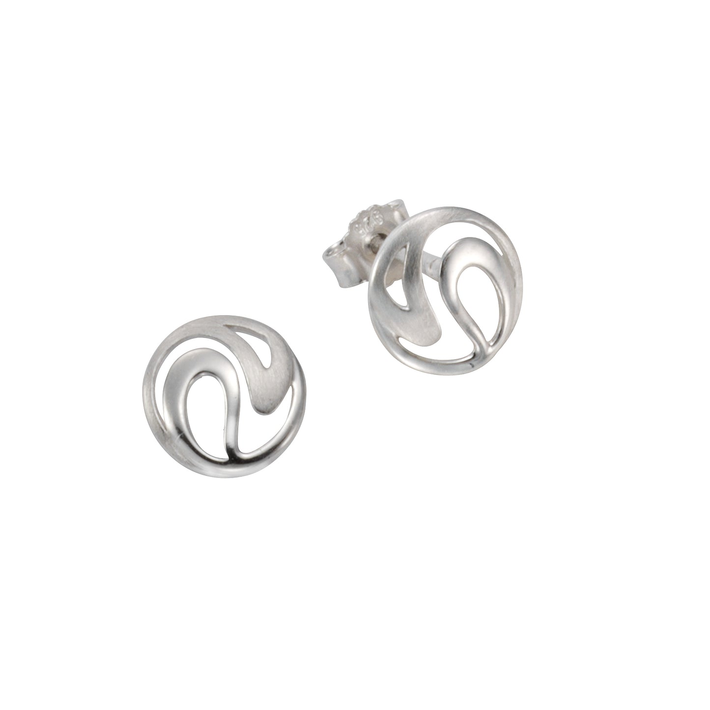 Ohrstecker 925/- Sterling Silber rhodiniert 0,8cm