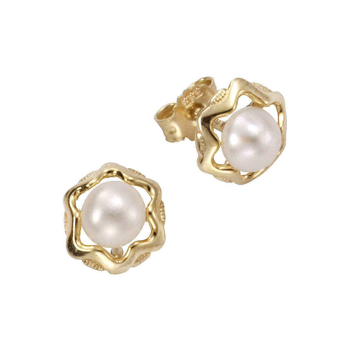 Ohrstecker 333/- Gold 0,8cm Süßwasserzuchtperle