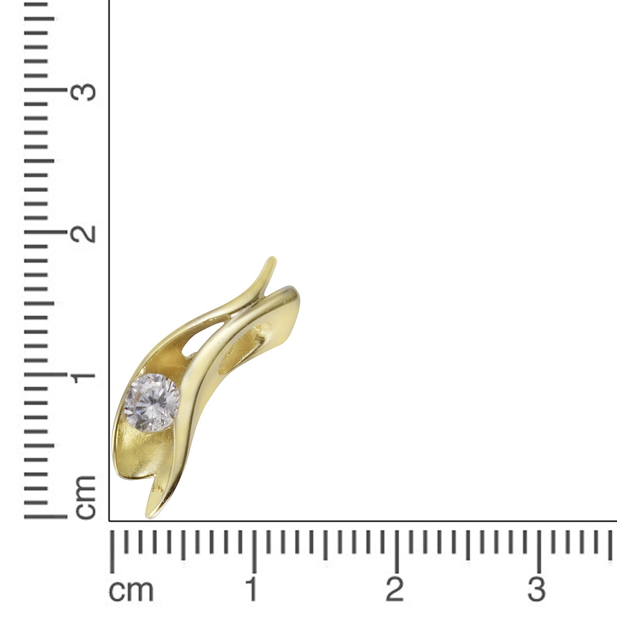 Anhänger 333/- Gold vergoldet 1,8cm Zirkonia