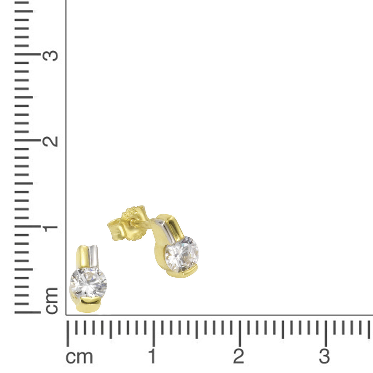 Ohrstecker 333/- Gold 0,7cm Zirkonia