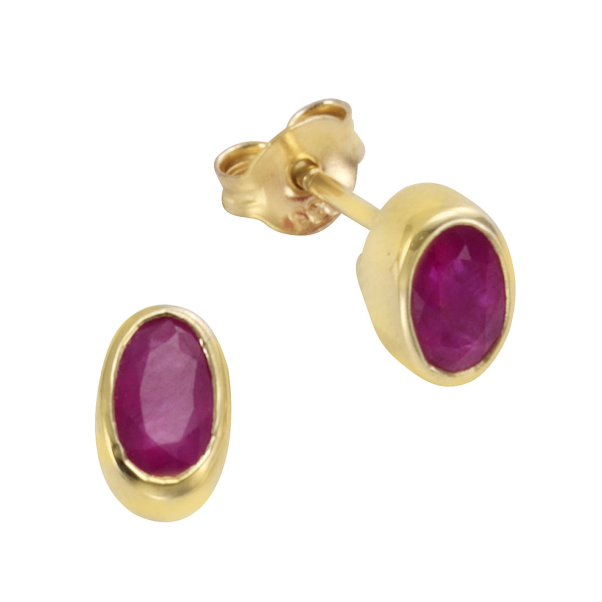 Ohrstecker 375/- Gold 0,7cm Rubin
