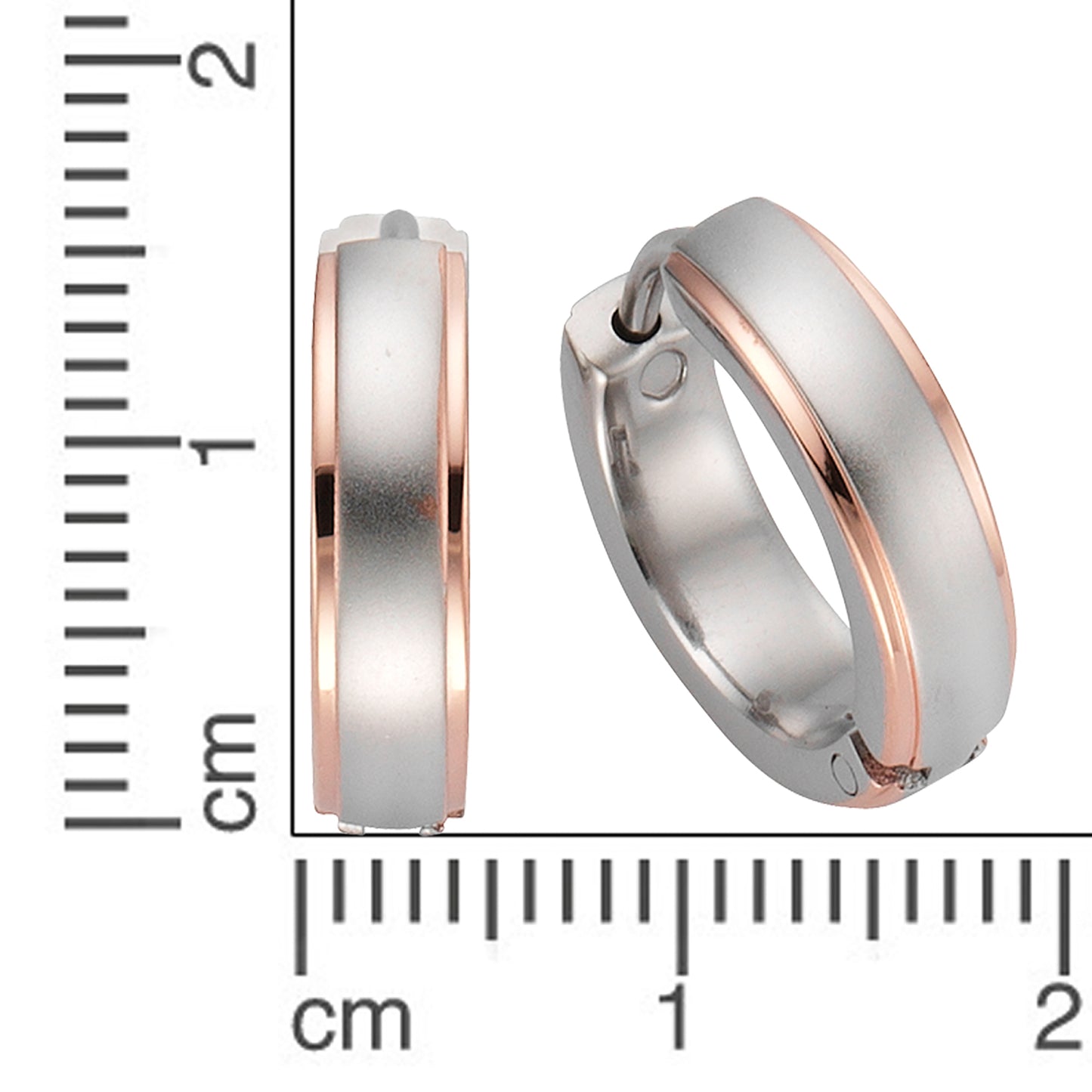 Creole Edelstahl vergoldet (teil) 1,5cm ohne