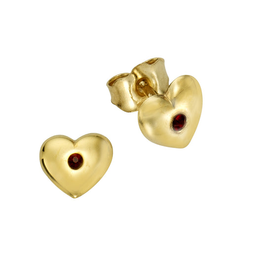 Ohrstecker 333/- Gold 0,6cm Kristall