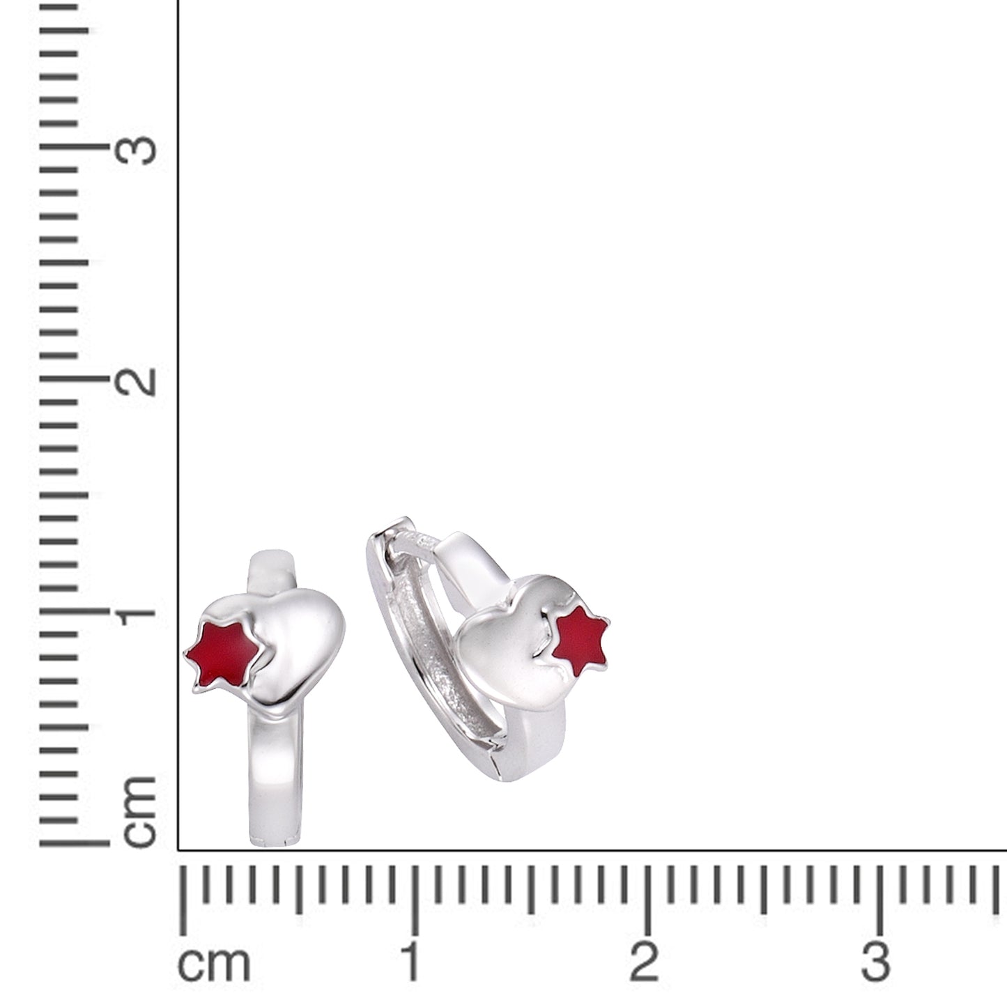 Creolen 925/- Sterling Silber rhodiniert 1,2cm