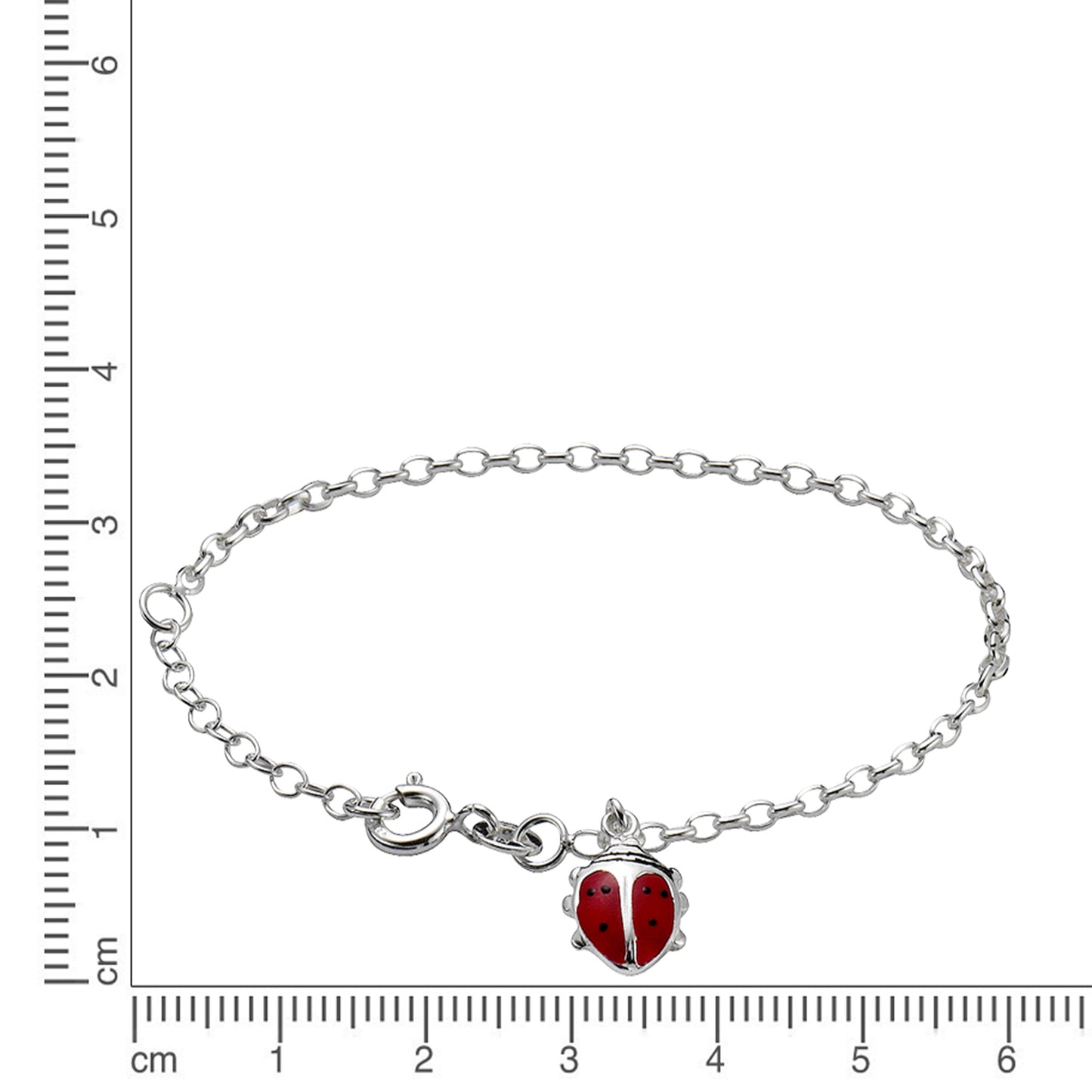 Armband Ankerkette 925/- Sterling Silber rhodiniert 15cm