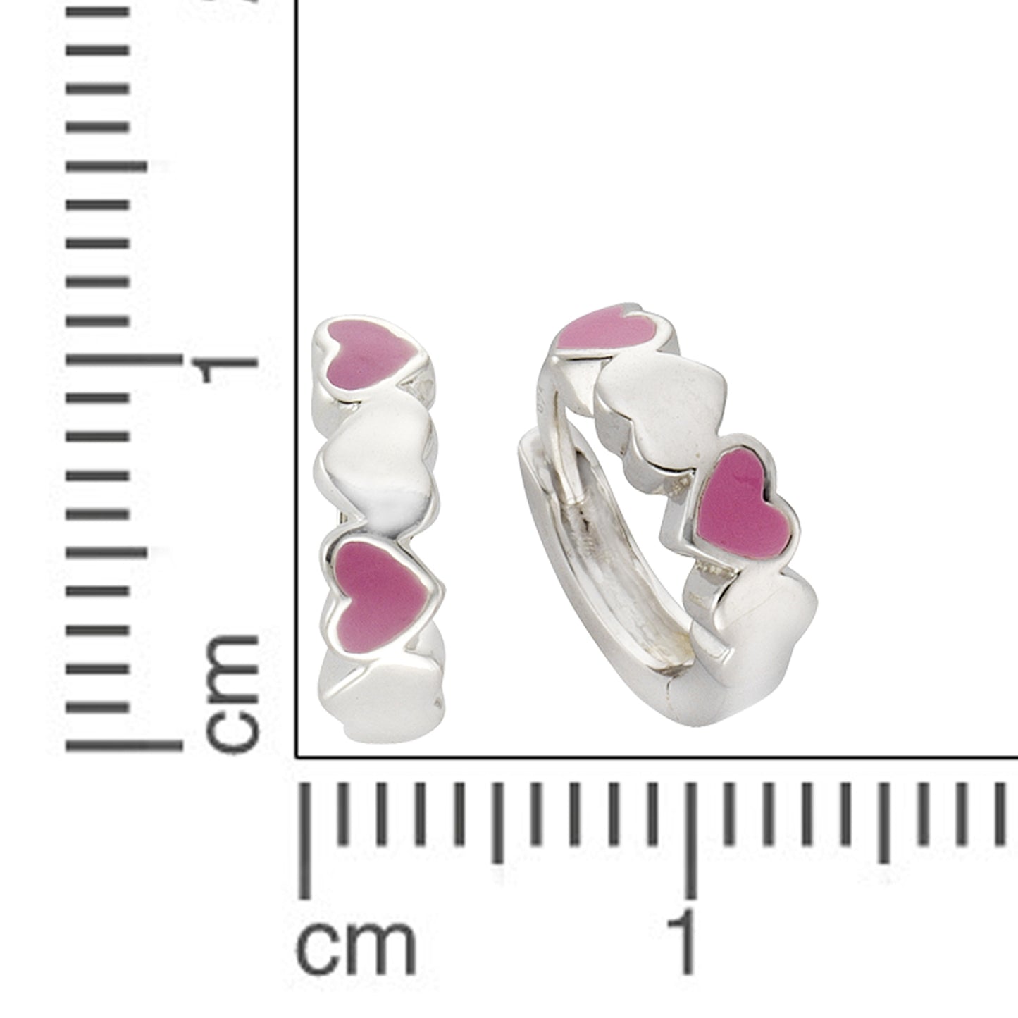 Ohrringe 925/- Sterling Silber rhodiniert 1,0cm