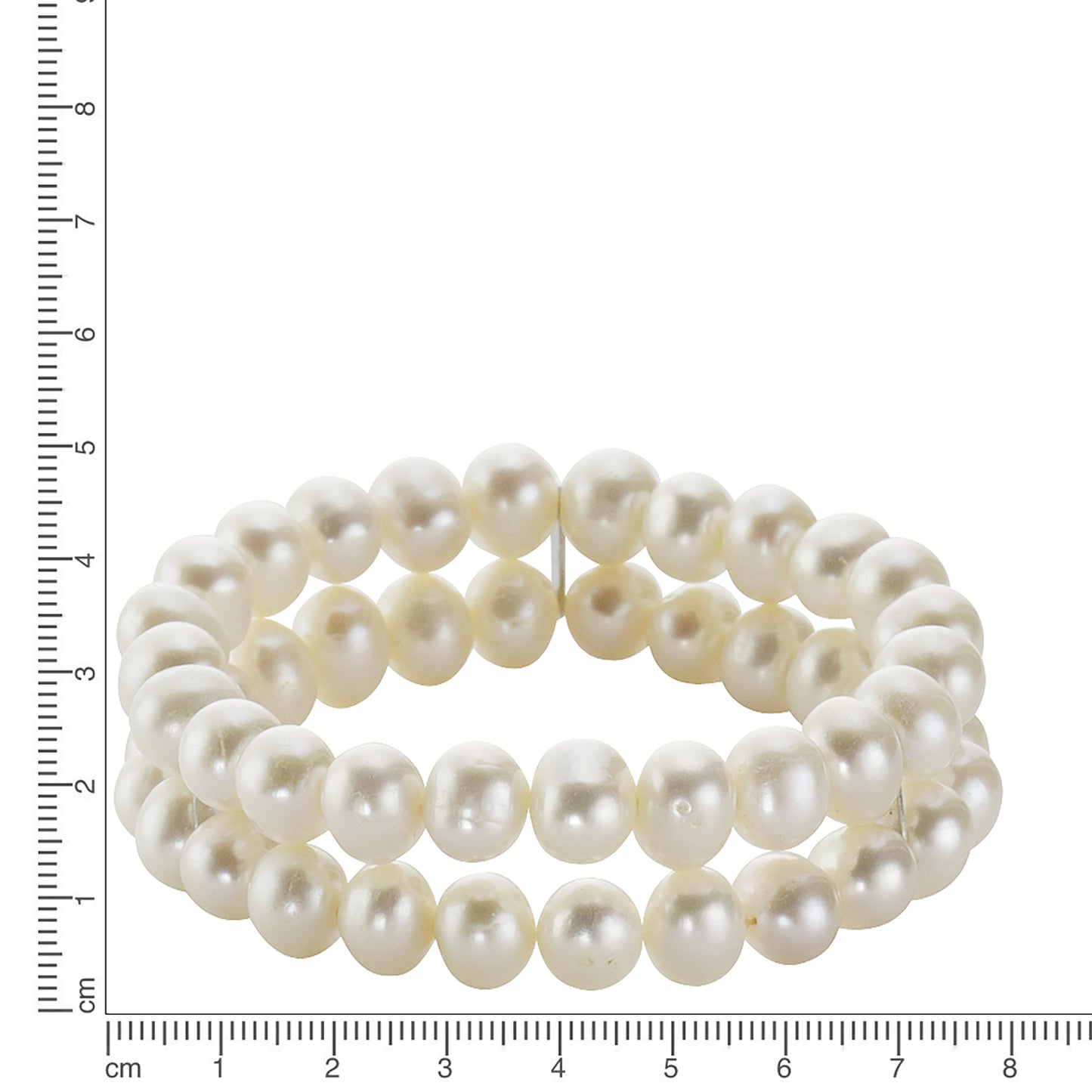 Armband Perlenarmband 925/- Sterling Silber rhodiniert 19cm Perle