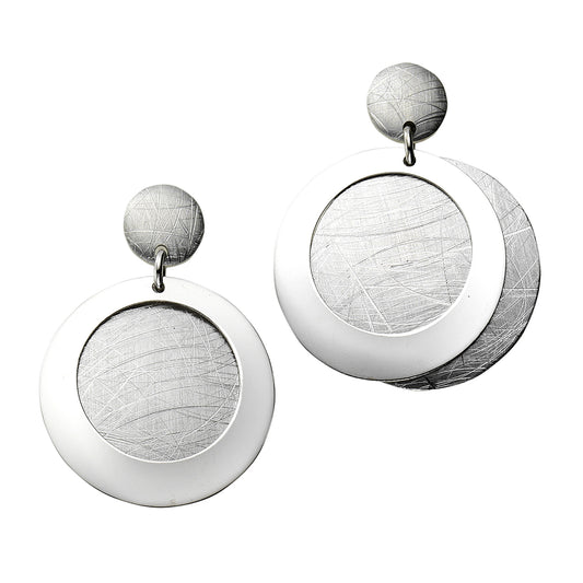 Ohrhänger 925/- Sterling Silber rhodiniert 3,3cm ohne