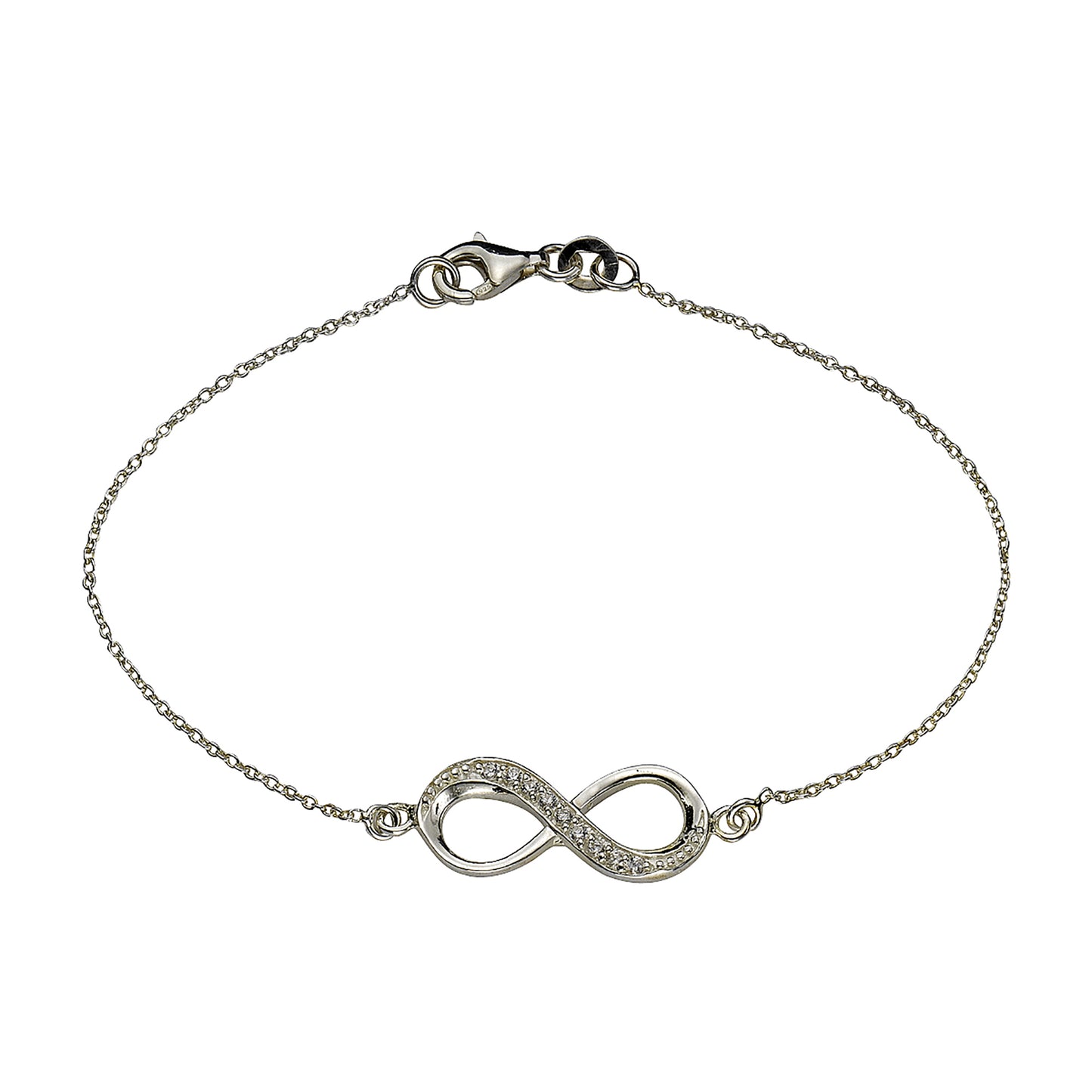 Armband keine / nicht relevant 925/- Sterling Silber 19cm Zirkonia