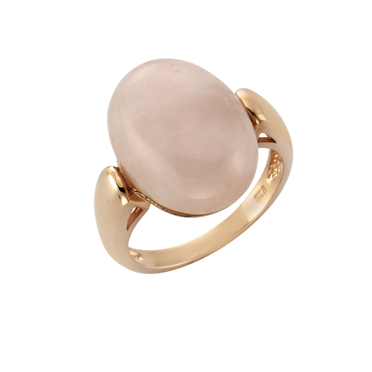 Ring 925/- Sterling Silber rotvergoldet Rosenquarz