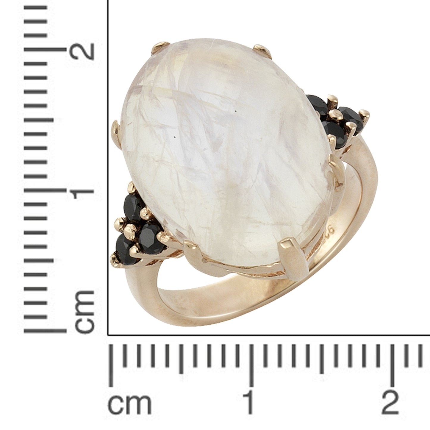 Ring 925/- Sterling Silber rotvergoldet Mondstein