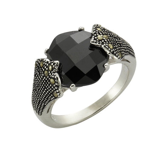 Ring 925/- Sterling Silber rhodiniert Achat
