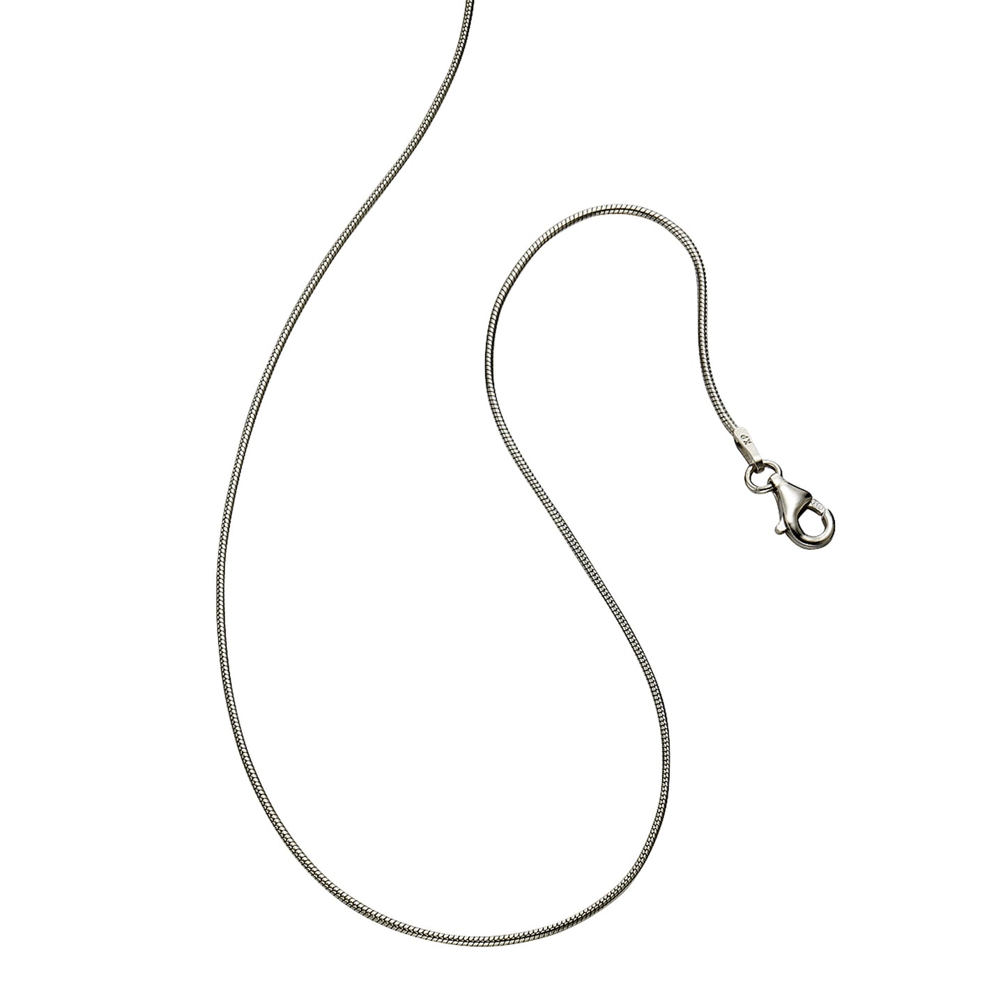 Collier Schlangenkette 925/- Sterling Silber rhodiniert 47,0cm