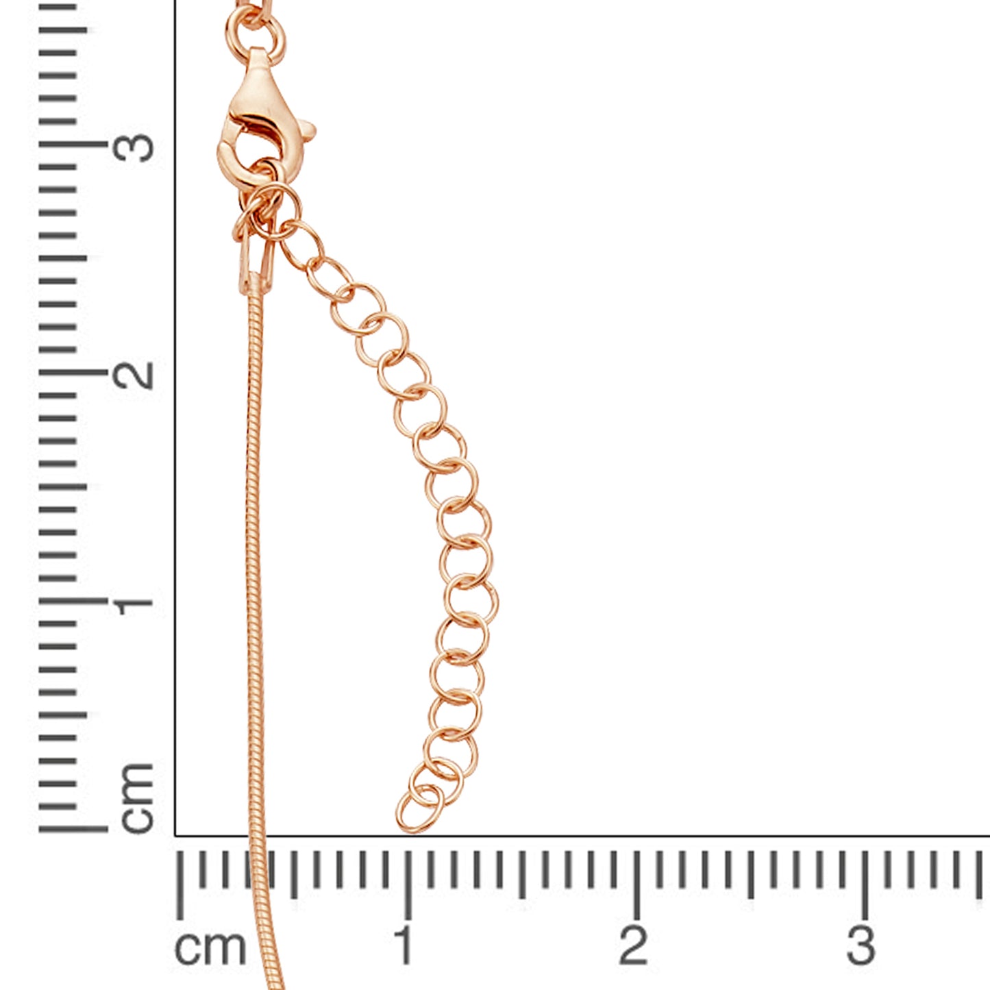 Collier Schlangenkette 925/- Sterling Silber rotvergoldet 47,0cm