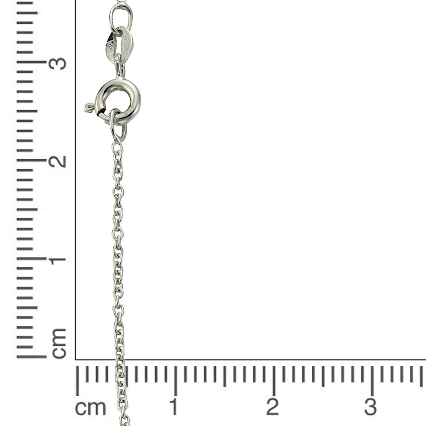 Halskette Ankerkette 925/- Sterling Silber rhodiniert 45cm