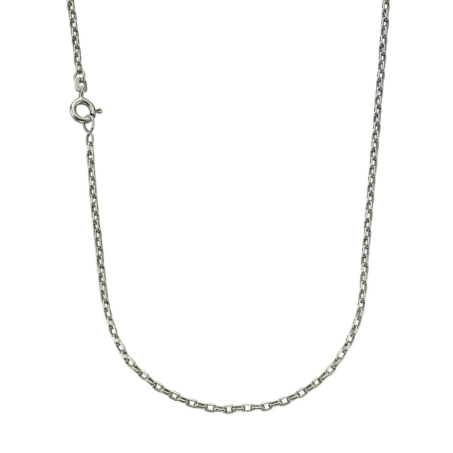 Halskette Ankerkette 925/- Sterling Silber rhodiniert 45cm