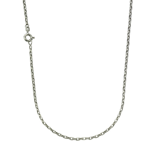 Halskette Ankerkette 925/- Sterling Silber rhodiniert 45cm
