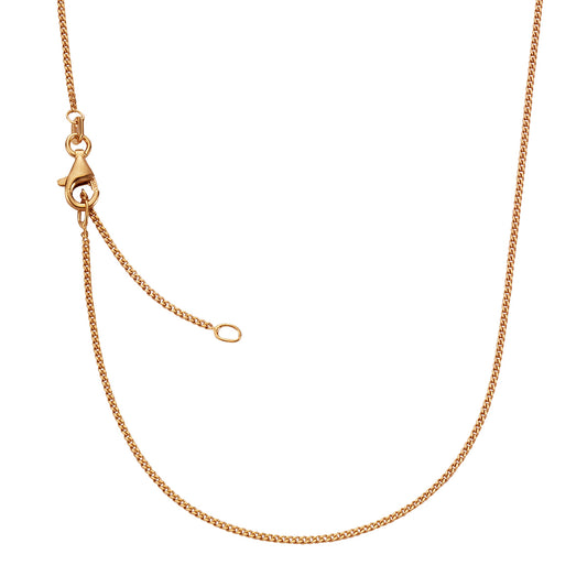 Collier Panzerkette 925/- Sterling Silber rotvergoldet 45,0cm