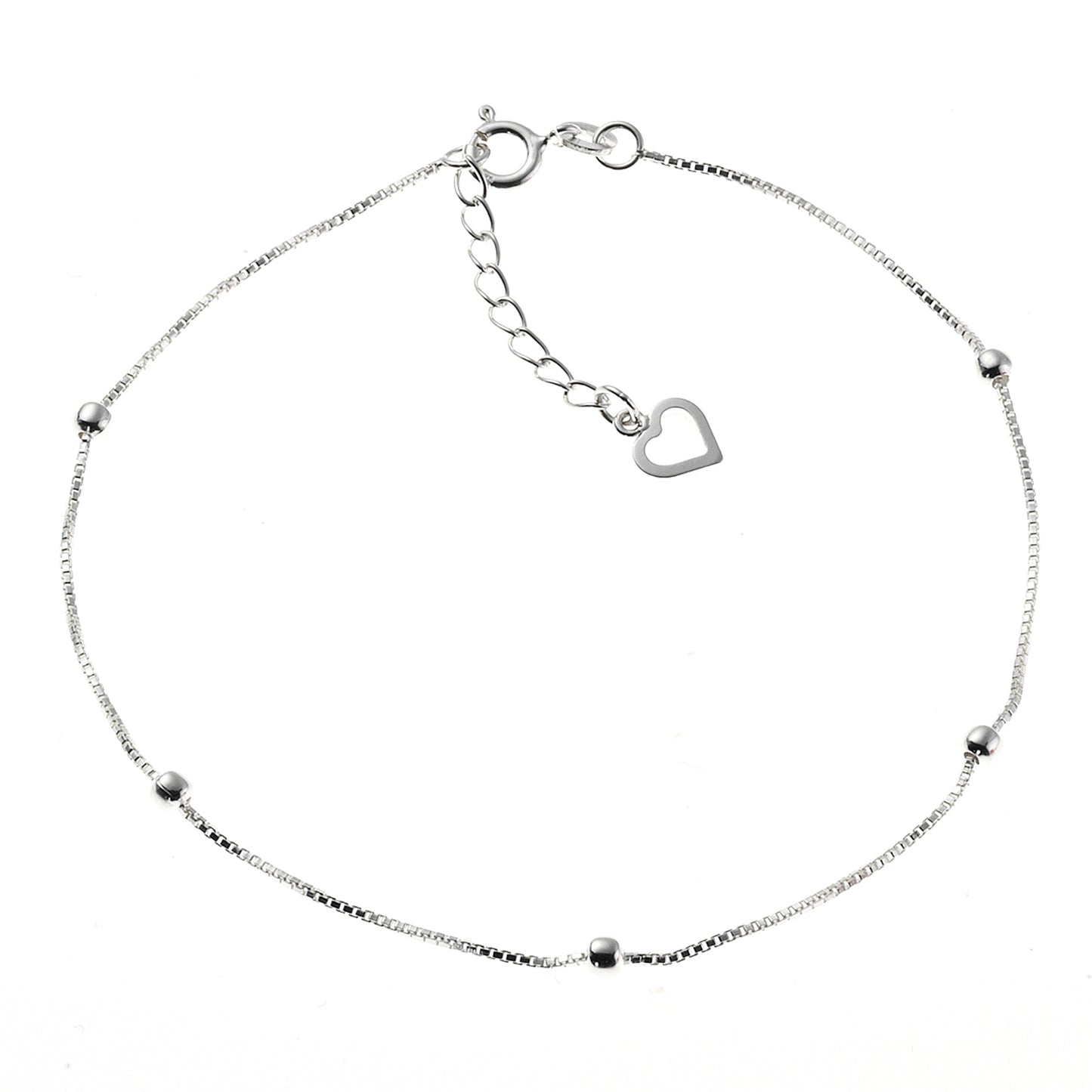 Fußkette Venezianerkette 925/- Sterling Silber 24,5cm ohne